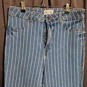 Cello Denim with White Pinstripes